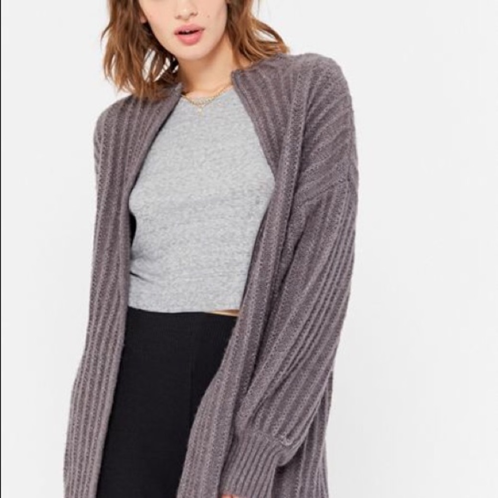 UO TBD Ava open cardigan grey xs